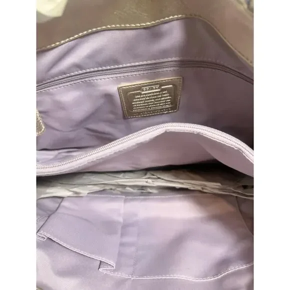 NWT Coach F20583 Soho Signature Metallic Carryall B4 Gold Tote Y2K Style